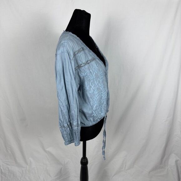 Free People Blue Crop Top - Picture 4 of 9